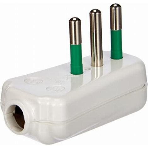 Spina S11 standard italiano smontabile ribassata 10A bianco Fanton 82530-E