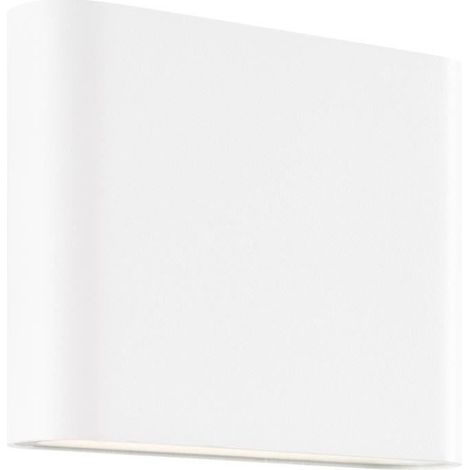 Aplique de pared exterior - BRILLIANT - WELBIE - Metal y vidrio - Blanco - LED integrada 7 W (1/3)