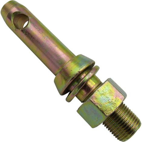 Cat 2 Tractor Implement Mounting Pin Lower Link 1 1/8" (3/4" UNF Thread Trailer Linkage) (1/5)