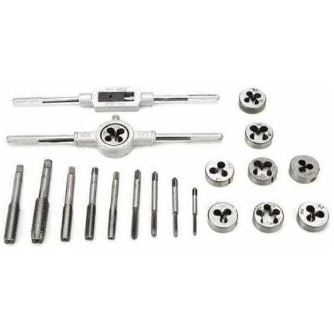 YMYNY 20 PCS Outil Pour Tarauder, tarauds et filières, Filetage Extracteurs de Vis, M3-M12 en Acier, avec Étui de Rangement