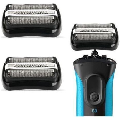 Têtes de rasoir de rechange Series 3 32B compatibles avec Braun Series S3 3040s 3000s 3050cc 3010s 3070cc 3080s 3090s 310s 3020s 330s 370cc-4 380s-4 (2PCS 32B) (1/4)