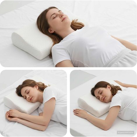 vidaXL Cuscino da Letto Bianco 50 x 30 x 10,5 cm Schiuma Memory