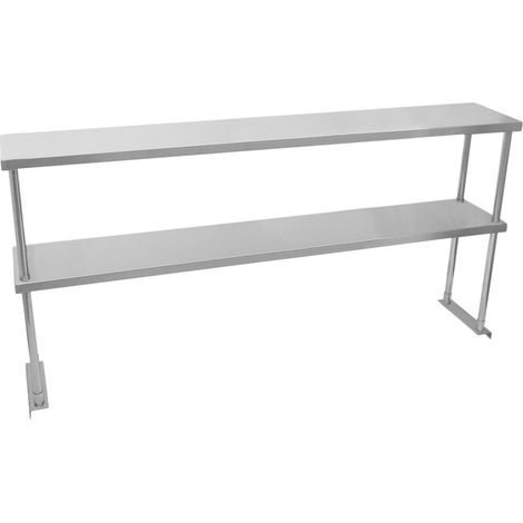 KuKoo Gastronomie Edelstahl Aufsatzbord Arbeitstisch Aufsatzboard Gastroküche