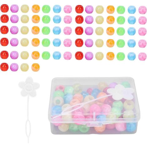 74 perles pour tresses et dreadlocks, accessoires de coiffure DIY, couleurs assorties (1/5)