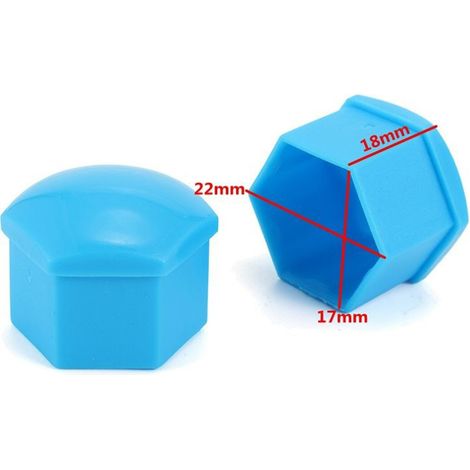 20 Radmuttern-Abdeckkappen (17 mm) für Autofelgen, Kunststoff-Schutzkappen, 20er-Set mit Abziehwerkzeug (1/5)
