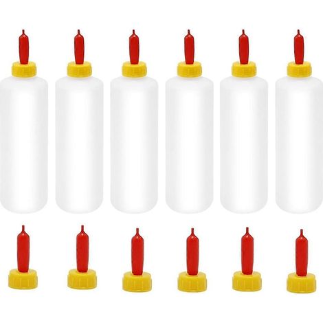 Set mit 6 Ziegenwasserflaschen (400 ml/13,5 oz) und 12 Saugern (1/5)