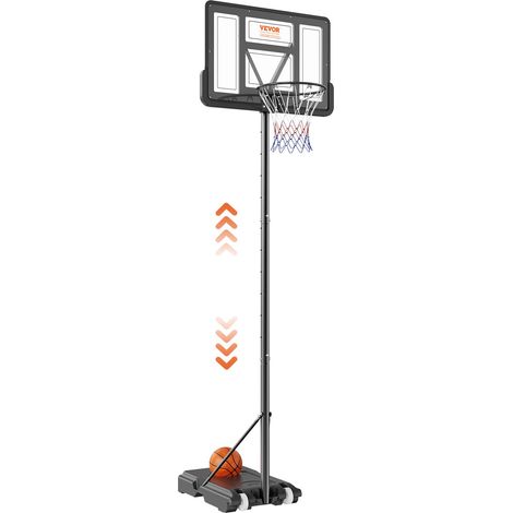 Panier de Basket Extérieur Intérieur Portable Réglable en Hauteur 122-305 cm Panneau de Basket 112 cm sur Pied à Roulettes avec Base de Lestage pour Adultes Enfants Entraînement de Basket-ball (1/5)