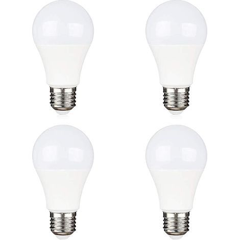 Ampoules LED E27 9W blanc froid 6000K (équivalent halogène 75W), 12 V, alimentation 12 V/24 V, lot de 4. (1/5)