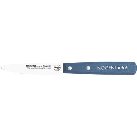 20 Coltelli da Ufficio 9 Cm Blu Pavone - Classic Legno - Nogent