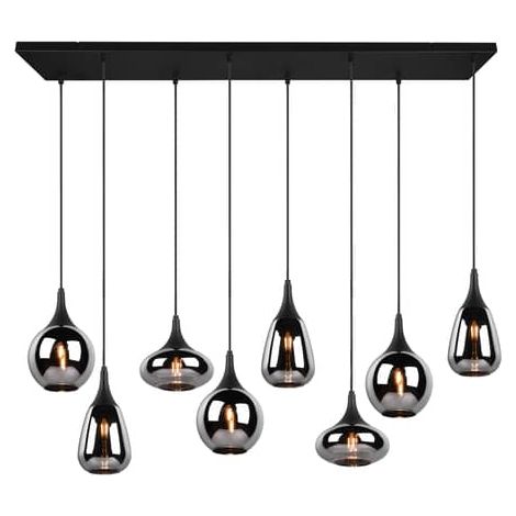 [GEBRAUCHT] Trio Lighting Hängeleuchte Lumina Pendelleuchte Deckenlampe 8 Flmg E14 Schwarz B-Ware (1/2)
