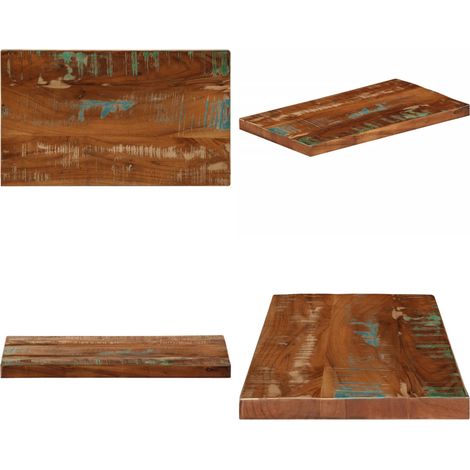 Tischplatte 40x20x2,5 cm Rechteckig Altholz Massiv - Holztischplatte - Altholztischplatte - Vintage Tischplatte - Rustikaler Tisch - Esstisch Platte - Home & Living