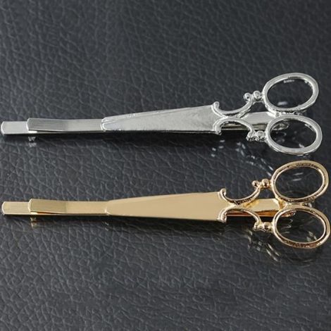 Pince À Cheveux - Forme De Ciseaux - Alliage D'Aluminium - Pour Coiffure Féminine - 4 Pièces (1/4)
