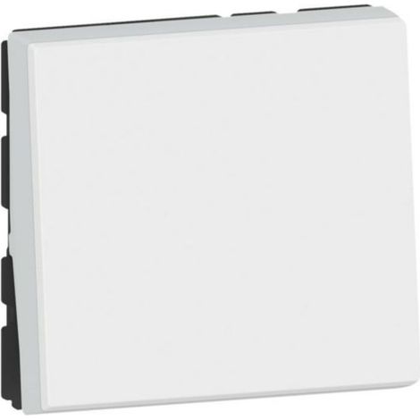Poussoir ou poussoir inverseur Mosaic Easy-Led 6A 250V 2 modules - blanc - LEGRAND