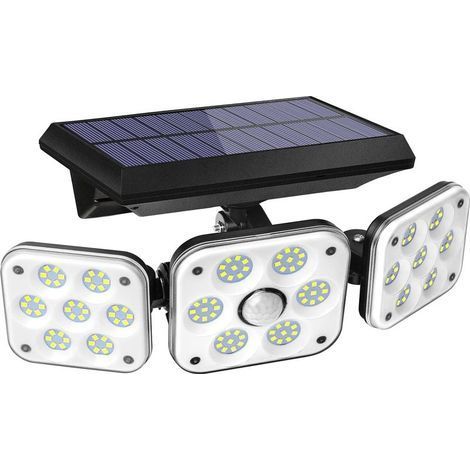 TAISHENGDA-138 LED Lampes Solaires Extérieures, Lampe de Sécurité à Détecteur de Mouvement avec Grand Angle de 270°, Applique Murale Solaire étanche IP65 pour Garage, Porte d'Entrée, Cour, Mur, Jardin (1/5)