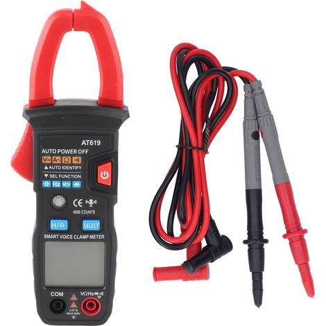 Pince multimètre numérique automatique intelligent avec annonce vocale, testeur multiple ABS rouge pour circuit (1/5)