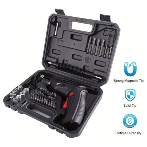 Tournevis électrique, Tournevis à Embout Sans Fil, Rechargeable, 3,6V Li-ion 3,5N·m Couple Maximal Tournevis à Embout Rotatif électrique Pour Projets De Bricolage (1/4)