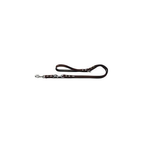 Verst. Führleine Basic 13/200 nickel, braun/ schwarz