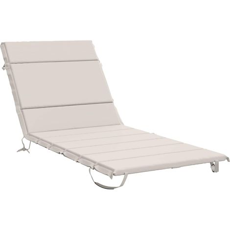 Cojín de Tumbona GEMERT 100% Poliéster Blanco 200 x 70 x 3 cm vidaXL (1/3)