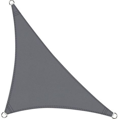 Voile d'ombrage Triangulaire 5x5x7m Impermable Toile Ombrage UV Protection pour Patio Jardin, Terrasse,Extrieur, Balcon,Couleur Gris (1/5)
