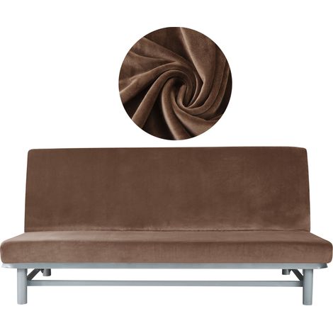 COPRIDIVANO LETTO 190-210cm MARRONE velluto (1/5)