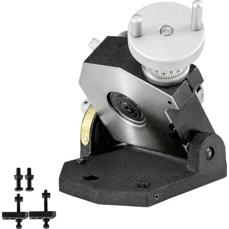 Mophorn 4-Zoll-Drehtisch, 100 MM horizontal und vertikal, 4-Schlitz-Präzisions-Drehtisch für Fräsmaschine MT-2, 360 Grad zum Fräsen und Bohren