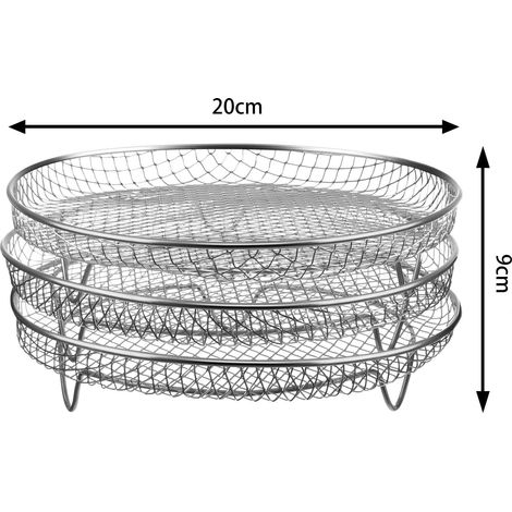 Dreistufiger Edelstahl-Kochrost, Zubehör für die Heißluftfritteusen AF300UK und AF400UK
