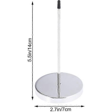Porte-reçus en métal à pointe arrondie, lot de 6, pour bureau et restaurant, argenté (1/5)