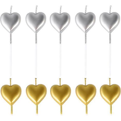 10 bougies romantiques pour gâteau (1/3)