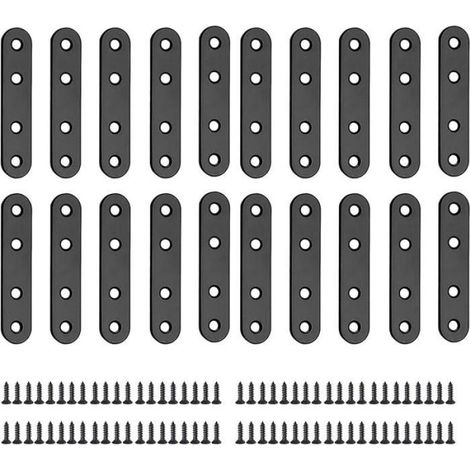 Connecteur plat, plaque perforée, connecteur en bois, plaque de connexion en acier inoxydable, plaque plate, 7716mm20 20 CHARNIERE (1/5)