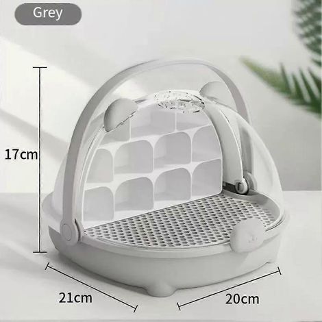Boîte d'élevage de vers à soie avec trous d'aération, poignée pliable et porte visible, cabine d'observation des vers à soie, cage en plastique pour insectes (1/5)