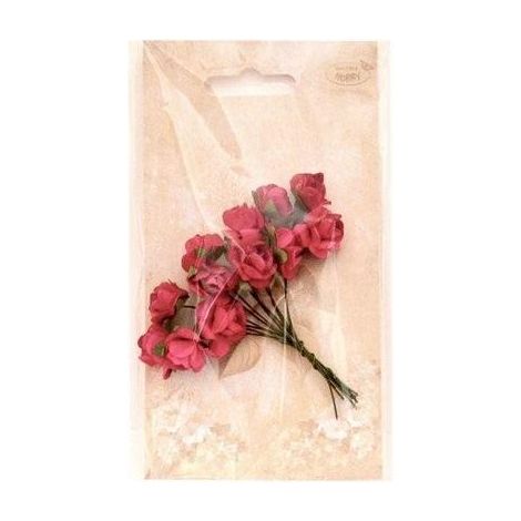 Fleurs en papier rose, 12 pièces