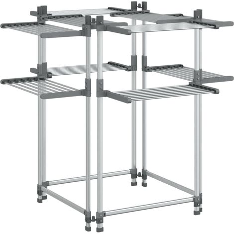 Séchoir à linge 107x107x120 cm aluminium CFW436122 (1/5)
