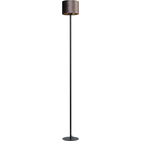 Lampadaire noir Venus 175cm avec abat-jour marron - 1470-05-15-155