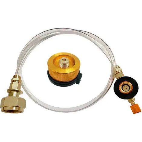 Adaptateur de recharge de propane pour réchaud de camping, brûleur pour bouteille plate de GPL, coupleur de réservoir de gaz, adaptateur pour réchaud portable. (1/4)