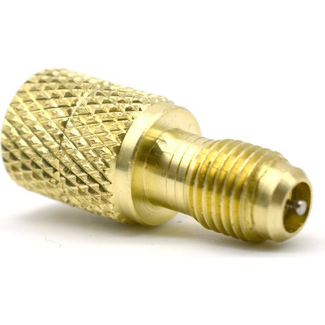 Multitanks – Raccord mâle 1/4'' SAE – Femelle 5/16'' en laiton haute qualité – Adaptateur pour réfrigérant R410A – Haute pression jusqu'à 42 bars
