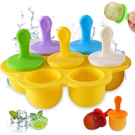 Moule à glace en silicone à 7 cavités, moule à crème glacée, moule à crème glacée en silicone (1/2)