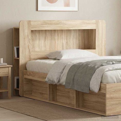 vidaXL Cabecero con armario Roble Sonoma Madera de ingeniería (1/5)