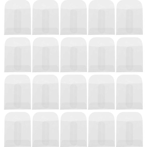 50 enveloppes de mariage pour petits objets, sachets de bonbons, sachets de fleurs séchées-5.00X5.00X0.20CM-White (1/4)