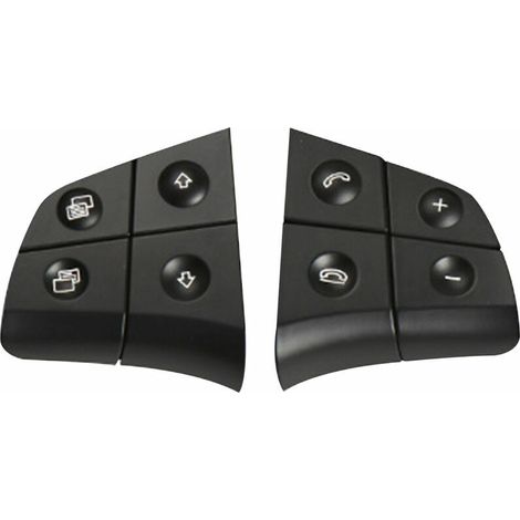 Remplacement Des Boutons De Commande Au Volant Pour Mercedes Benz W164 W245 W251 Ml Gl Br Classe, Noir, 4 Cles (1/5)