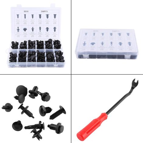 Assortiment de 240 pinces/supports pour panneaux carrosserie (1/4)
