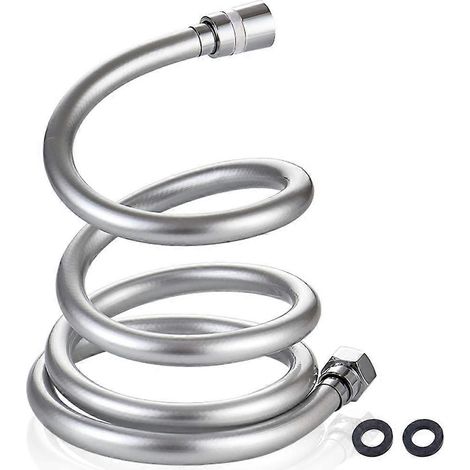 Tuyau de douche extra long en PVC de 59 pouces, compatible avec les pommeaux de douche, les bidets, le bain, les toilettes et le nettoyage des animaux domestiques. Flexible de remplacement chromé. (1/5)