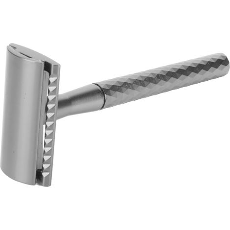 Tondeuse à barbe manuelle de sécurité pour hommes, à double tranchant (sans lame). (1/5)