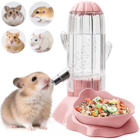 Automatischer Futter- und Wasserspender – 130 ml – Für Hamster, Mäuse, Rennmäuse und Ratten – Aus lebensmittelechtem Kunststoff und Edelstahl – 1 Stück (1/5)