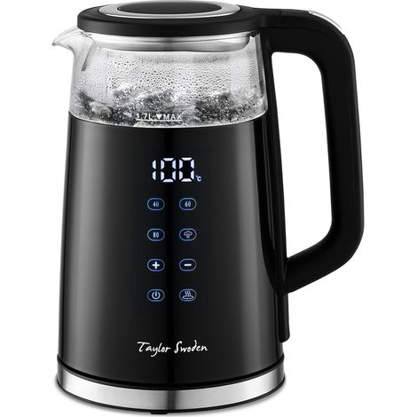 Bouilloire Électrique avec Température Réglable en Verre 1.7L (1/5)