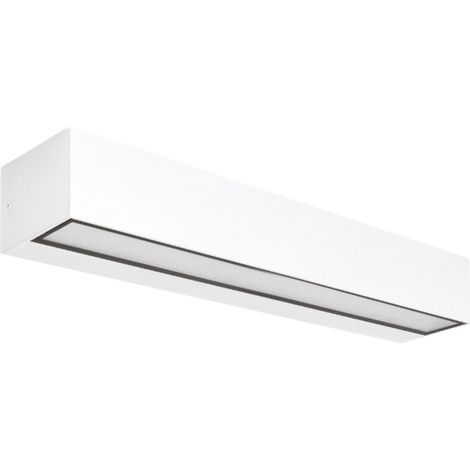 Applique moderno gea led ges2246 led ip65 alluminio bianco biemissione