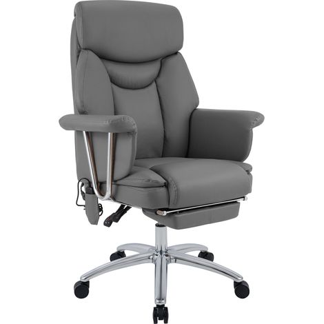 Sedia da ufficio Dahra con funzione massaggio grigio