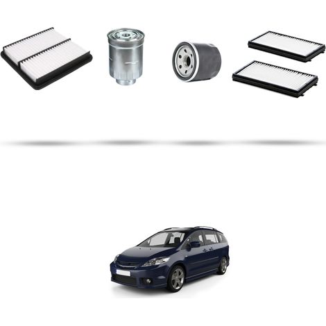 Kit tagliando 4 filtri compatibile con Mazda 5 (CR) 2.0 CD 105kw 2005 al 2010 (1/5)