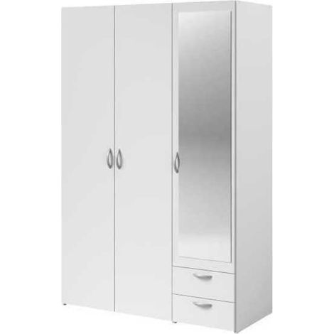 Parisot VARIA weiße Garderobe 120x185 cm mit Spiegel (1/3)