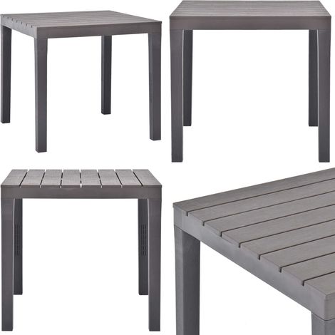 Table de jardin Moka 78x78x72 cm Plastique - Table De Jardin - Table Repas Extérieure - Mobilier De Jardin - Table En Plastique - Table Résistant Aux Intempéries - Home & Living (1/5)