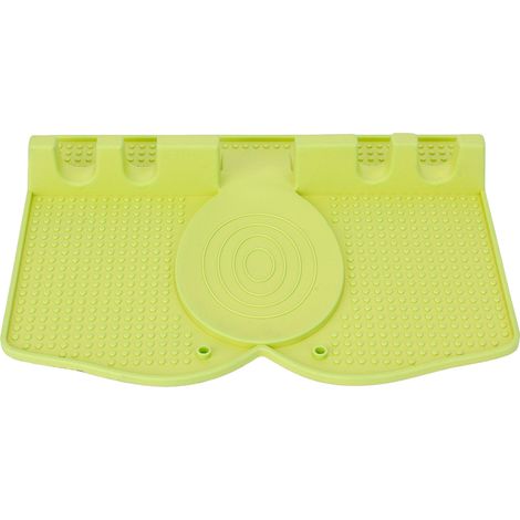 Support de Cuillères en Silicone Anti-dérapant Résistant à la Chaleur avec Plateau de Goutte pour Cuisine Vert Clair (1/5)